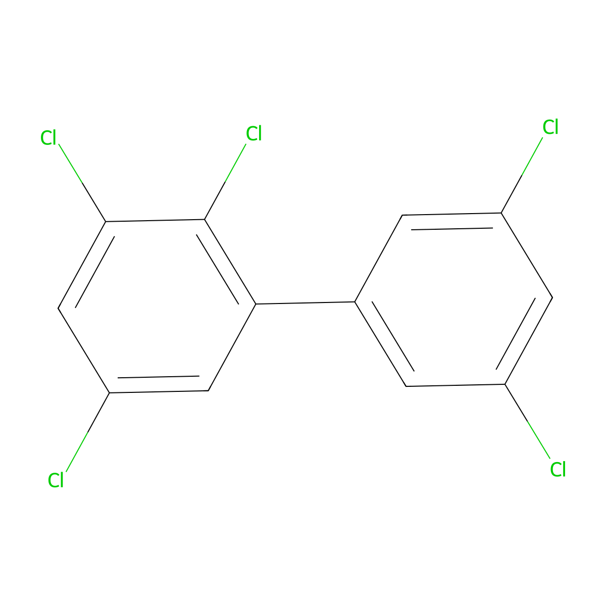 2,3,3',5,5'-Pentachlorobiphenyl molecular structure, CAS 39635-32-0