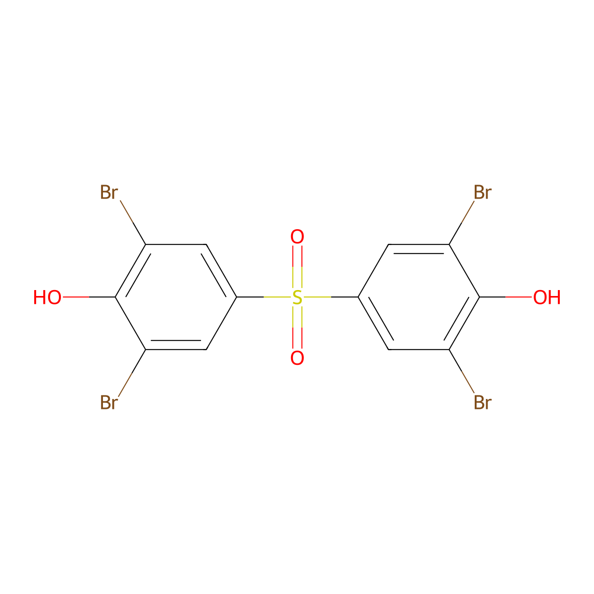 Tetrabromobisphenol S molecular structure, CAS 39635-79-5