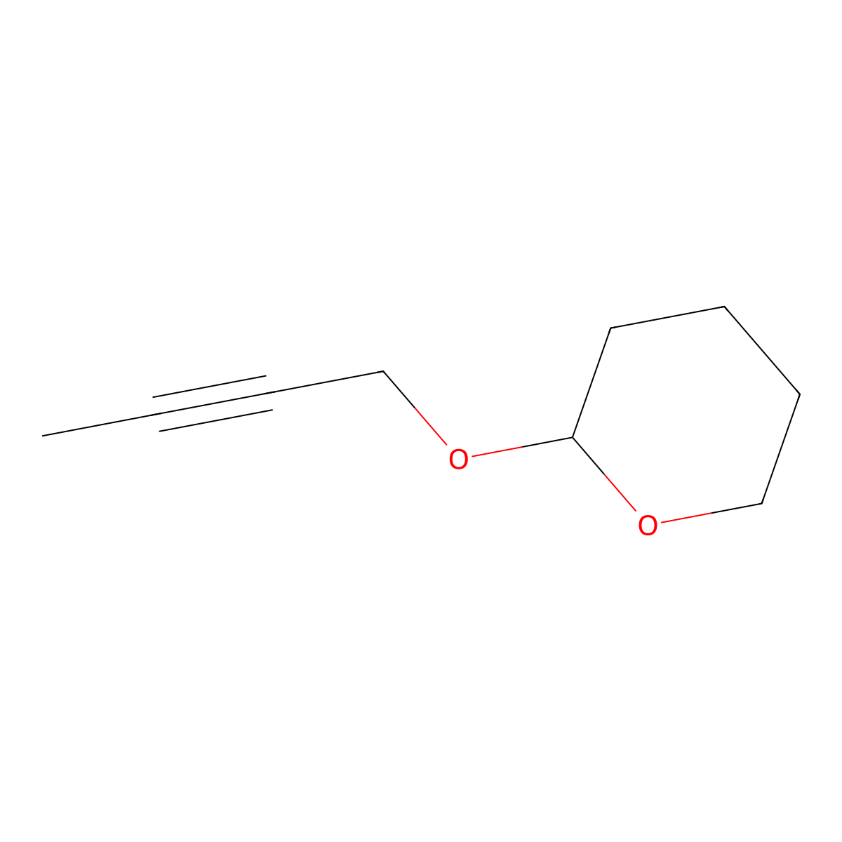 2-(But-2-yn-1-yloxy)tetrahydro-2H-pyran molecular structure, CAS 39637-48-4