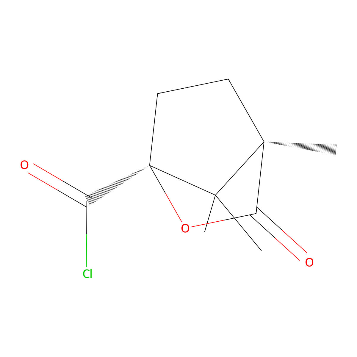 3-Oxa-2-oxobornane-4-carbonyl chloride molecular structure, CAS 39637-74-6