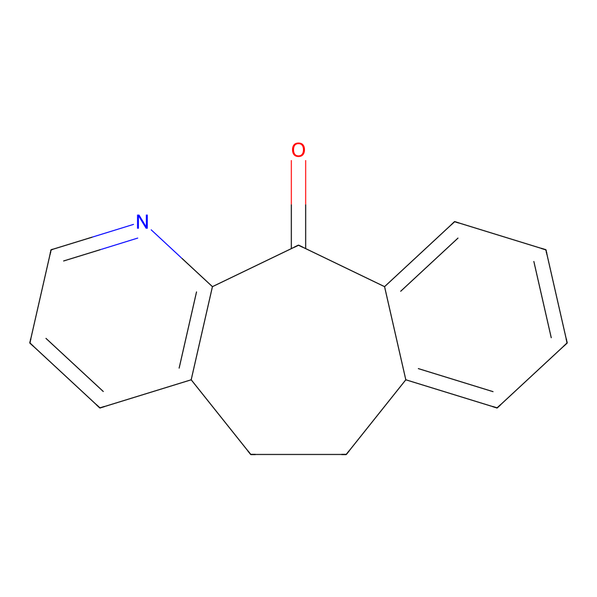 5,6-Dihydro-11H-benzo[5,6]cyclohepta[1,2-b]pyridin-11-one molecular structure, CAS 3964-73-6