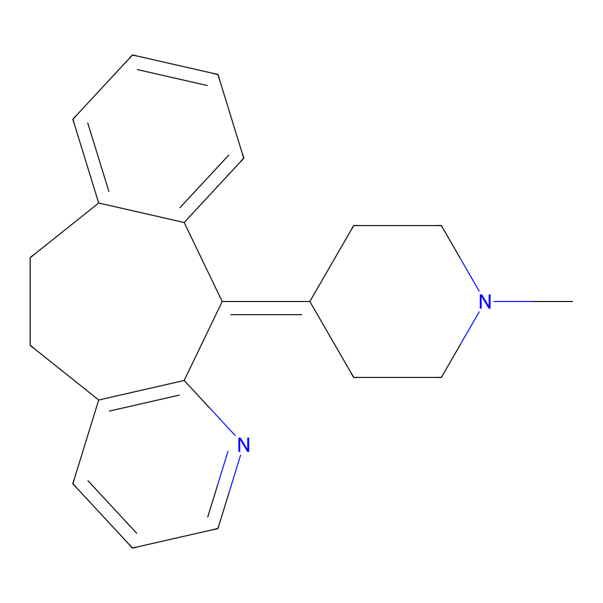 Azatadine molecular structure, CAS 3964-81-6