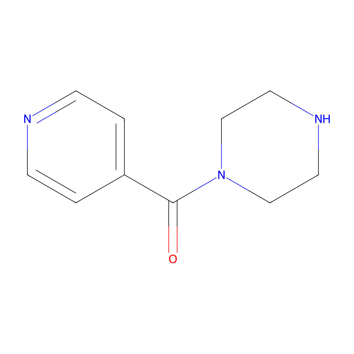 1-(Pyridine-4-carbonyl)piperazine molecular structure, CAS 39640-04-5