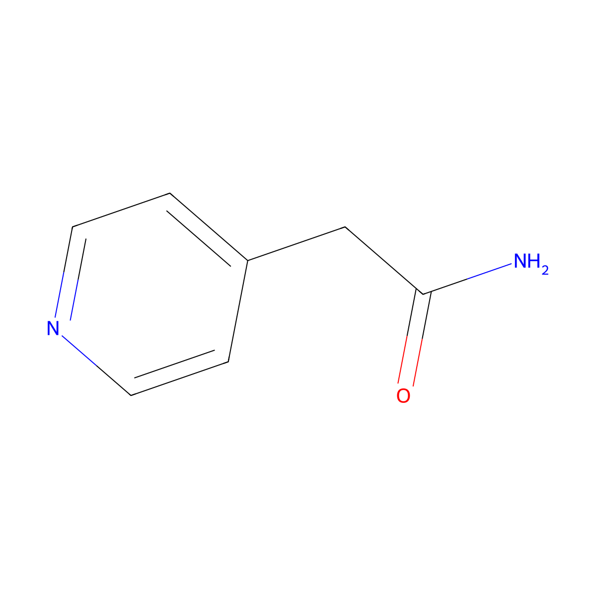4-Pyridineacetamide molecular structure, CAS 39640-62-5