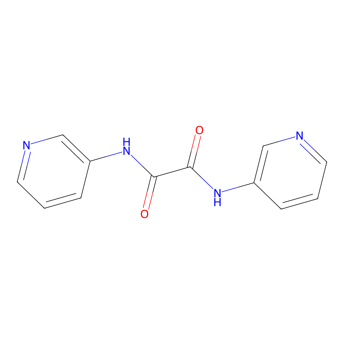 N,N'-Bis(pyridin-3-YL)ethanediamide molecular structure, CAS 39642-61-0