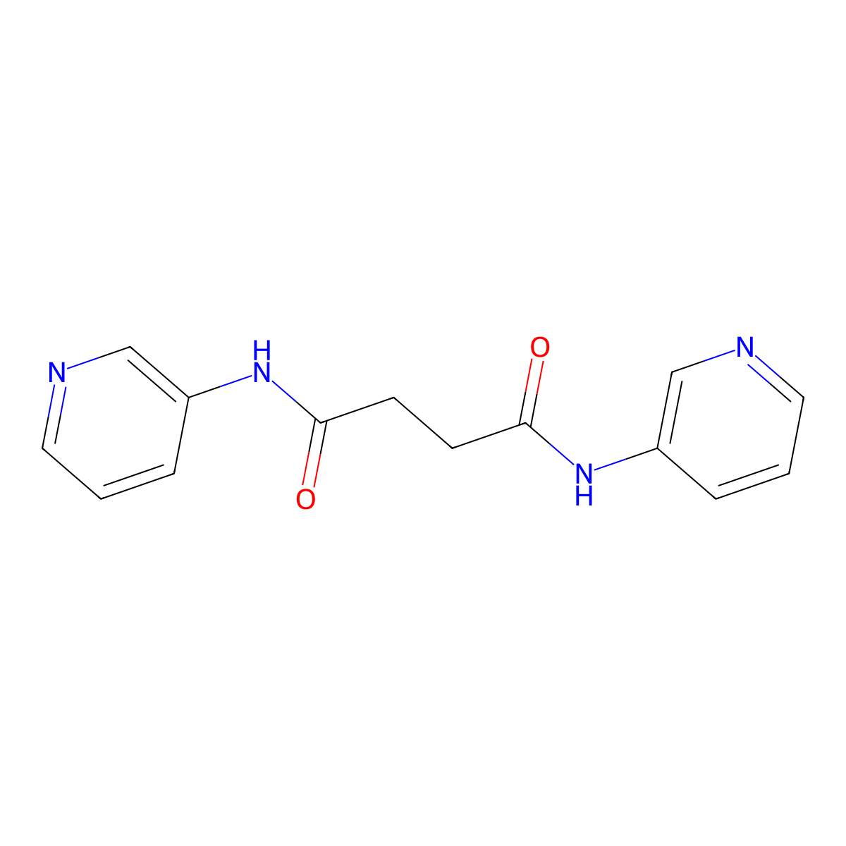 N,N'-bis(pyridin-3-yl)butanediamide molecular structure, CAS 39642-62-1