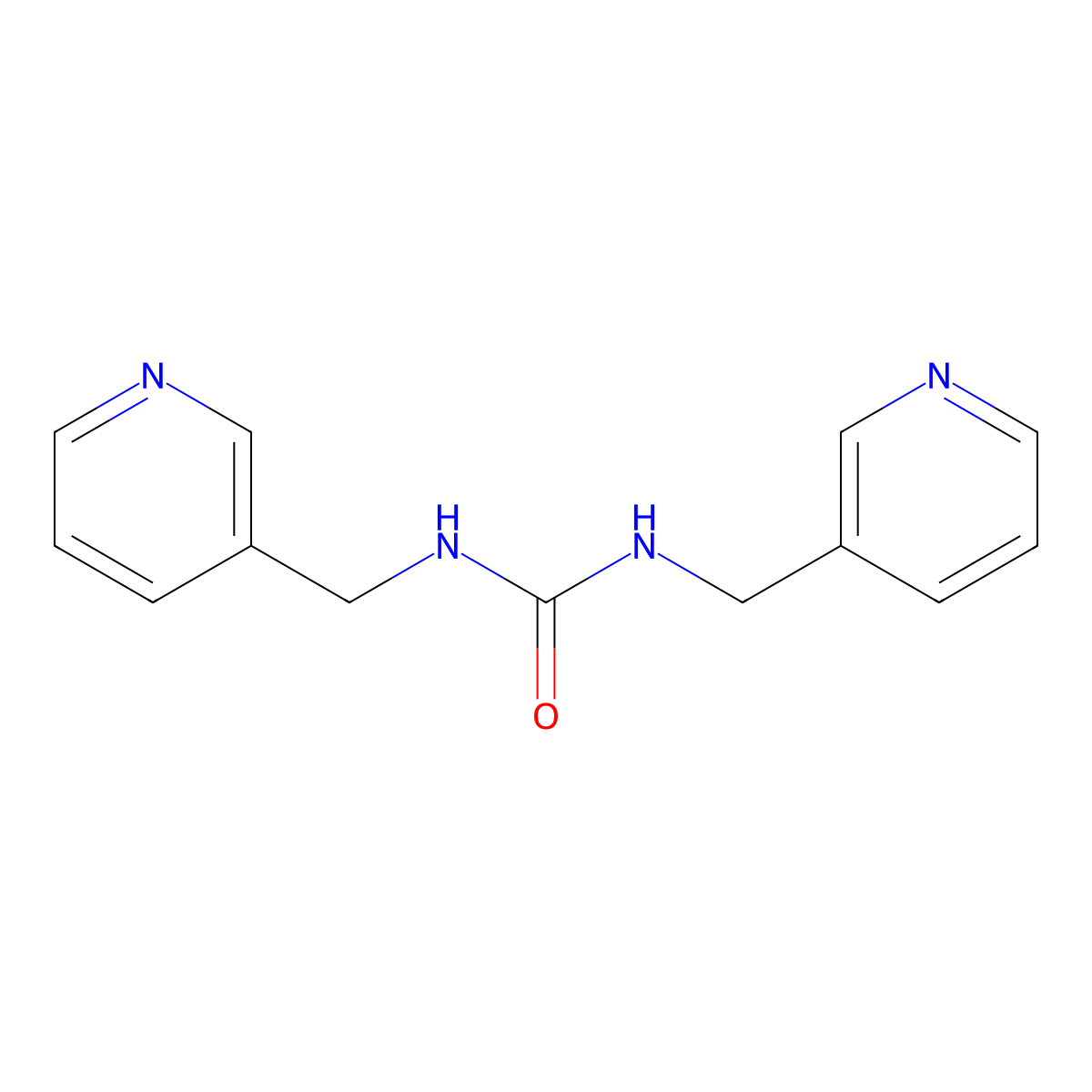 Urea, N,N'-bis(3-pyridinylmethyl)- molecular structure, CAS 39642-65-4