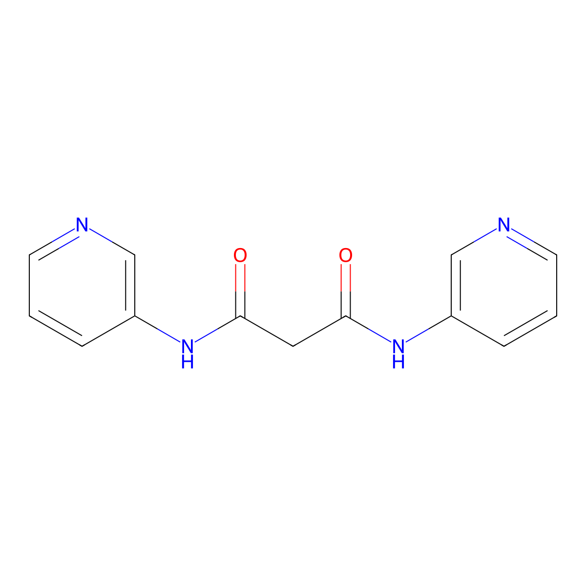 N~1~,N~3~-di(3-pyridinyl)malonamide molecular structure, CAS 39642-89-2
