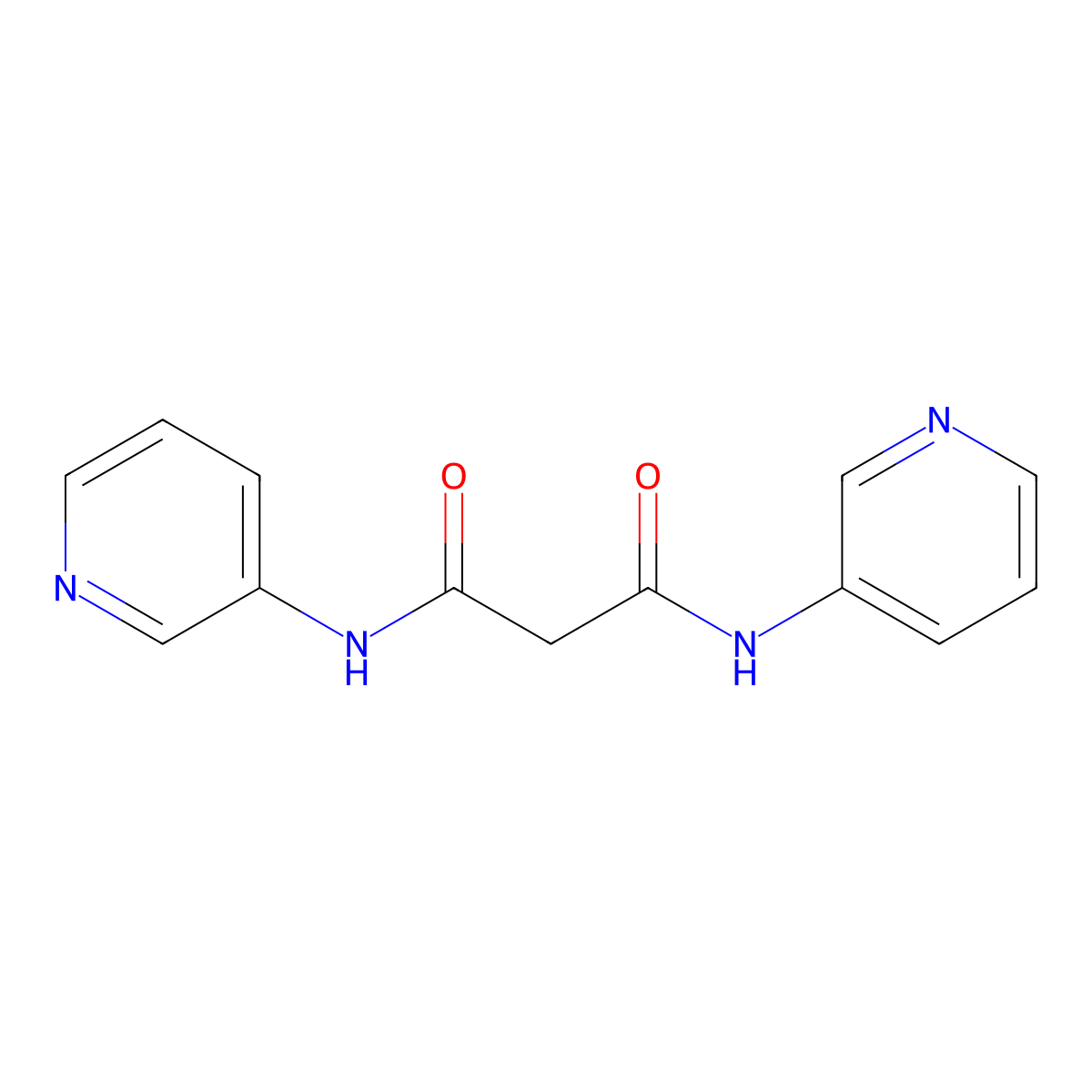 N~1~,N~3~-di(3-pyridinyl)malonamide molecular structure, CAS 39642-89-2