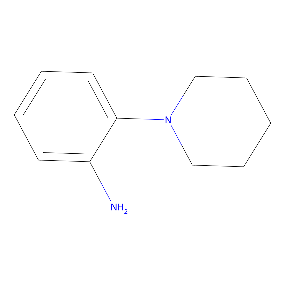 2-(Piperidin-1-yl)aniline molecular structure, CAS 39643-31-7