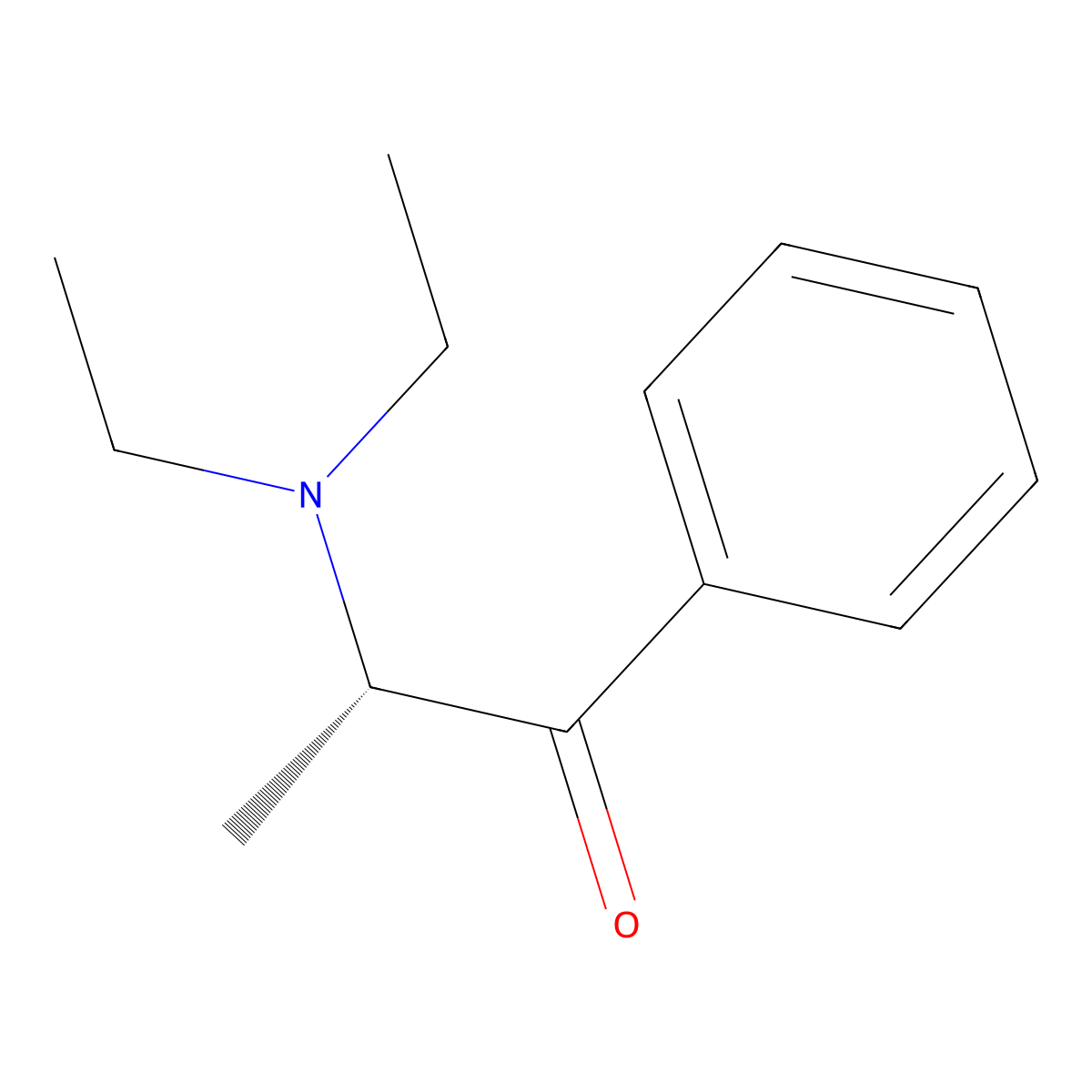 (+)-2-Diethylaminopropiophenone molecular structure, CAS 39648-49-2