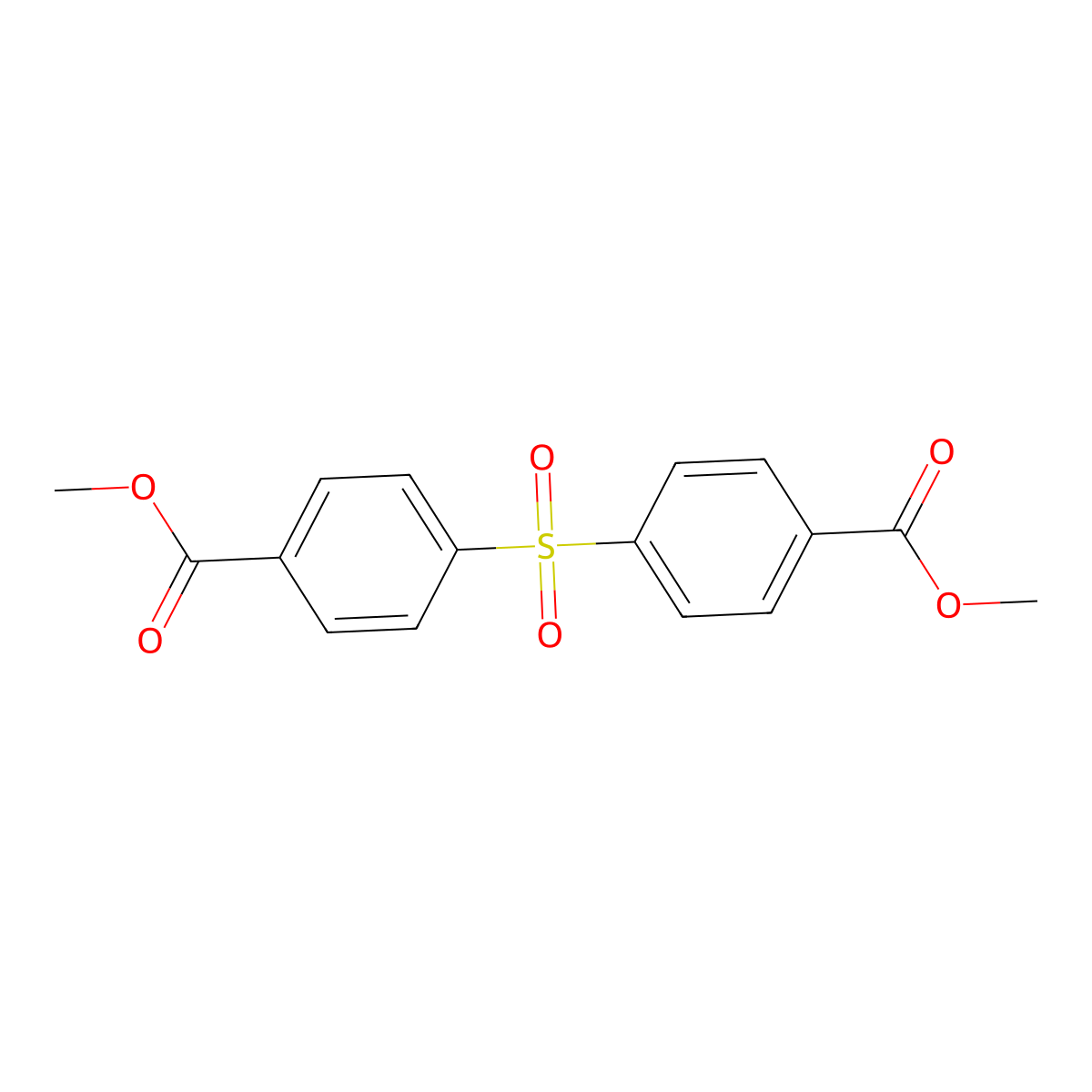 Dimethyl 4,4'-sulphonyldibenzoate molecular structure, CAS 3965-53-5