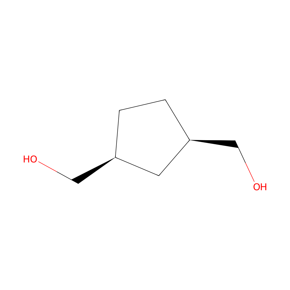 1,3-Cyclopentanedimethanol, (1R,3S)-rel- molecular structure, CAS 3965-56-8