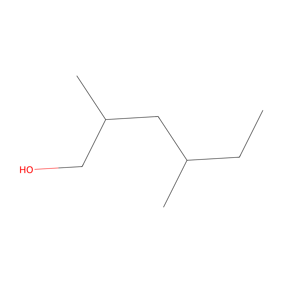 (2xi,4xi)-2,4-Dimethyl-1-hexanol molecular structure, CAS 3965-59-1