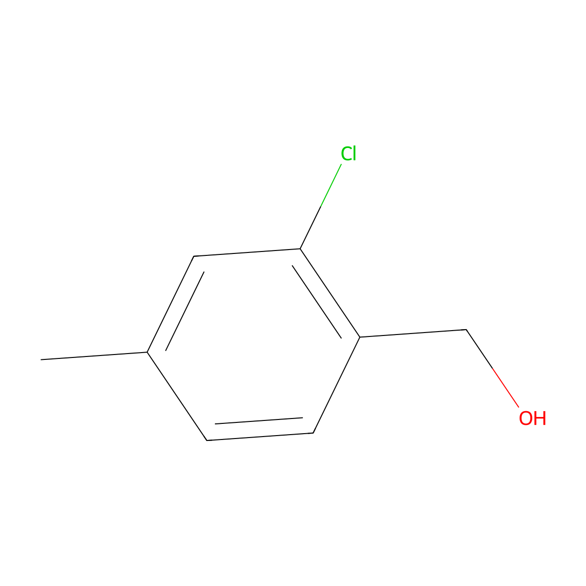 (2-Chloro-4-methylphenyl)methanol molecular structure, CAS 39652-31-8