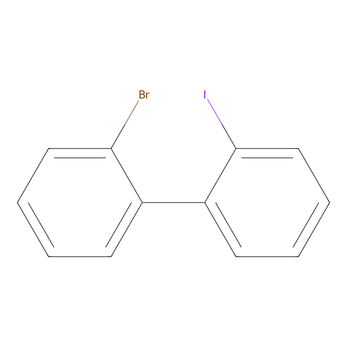 2-bromo-2'-iodo-1,1'-Biphenyl molecular structure, CAS 39655-12-4