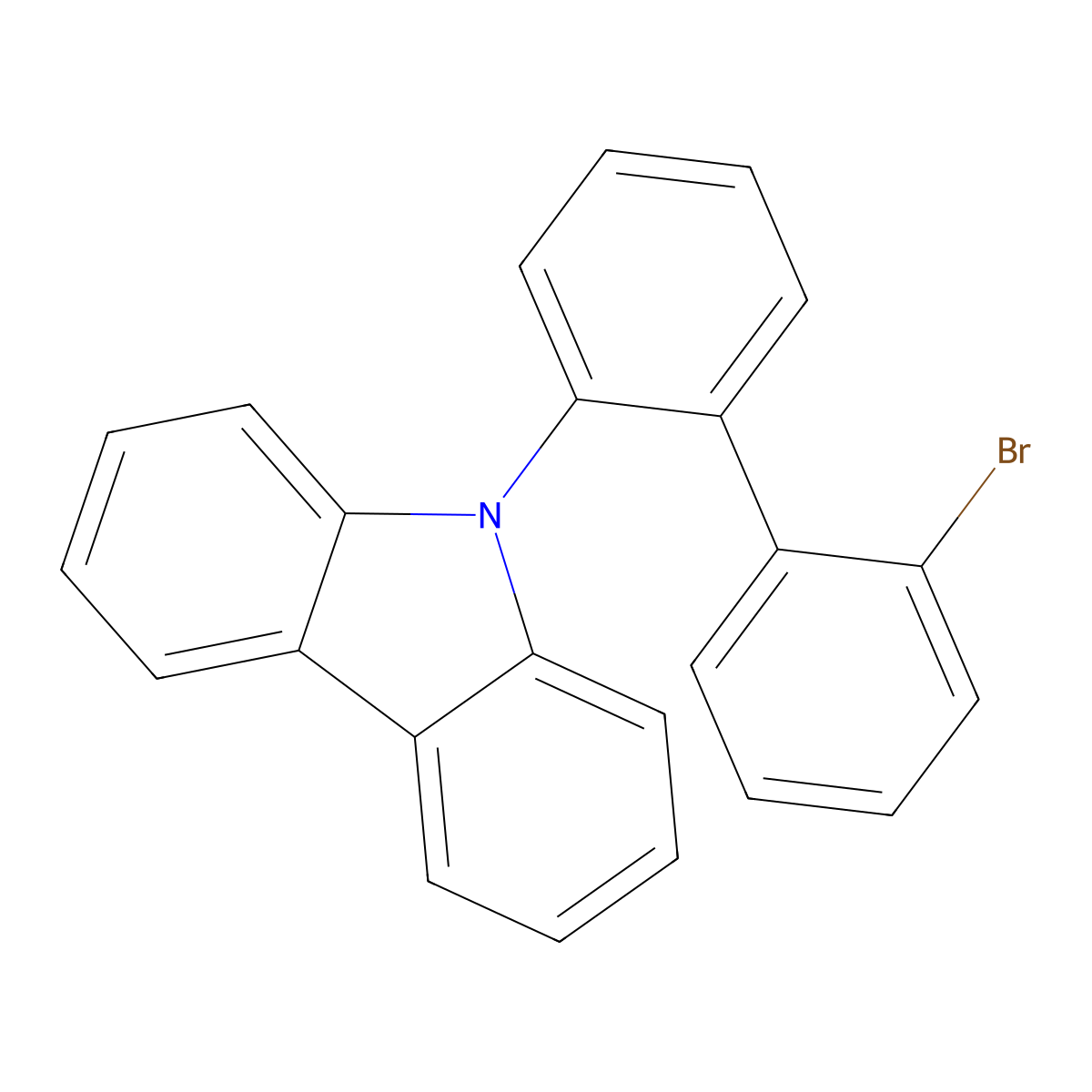 9-(2'-Bromo-[1,1'-biphenyl]-2-yl)-9H-carbazole molecular structure, CAS 39655-13-5