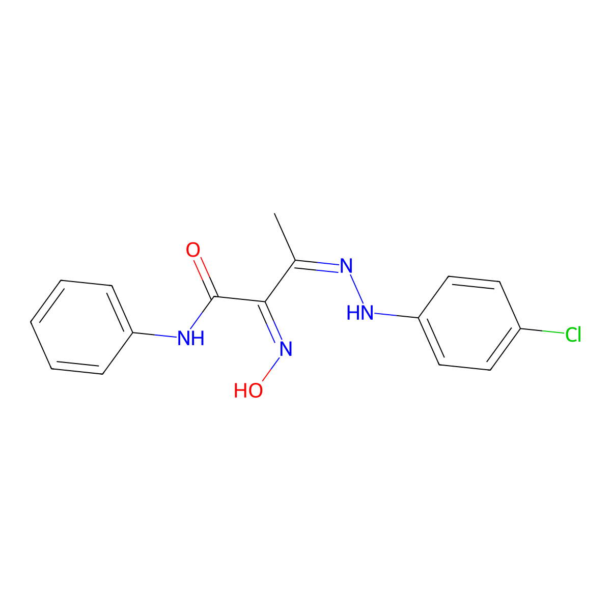 3-[2-(4-chlorophenyl)hydrazono]-2-(hydroxyimino)-N-phenylbutanamide molecular structure, CAS 39657-55-1