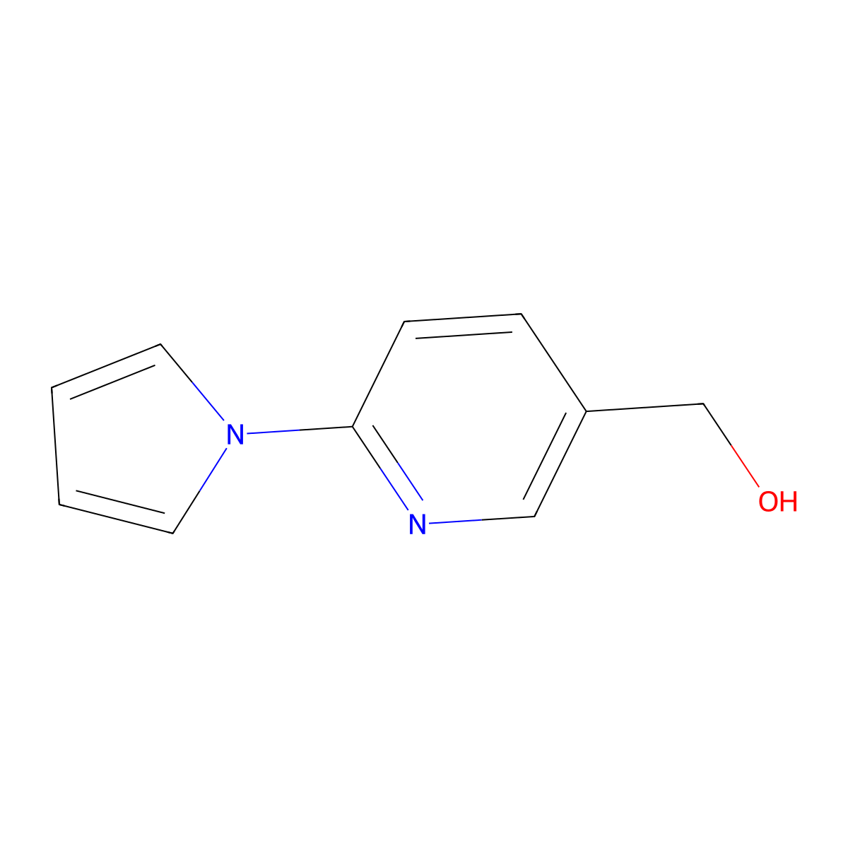 6-(1H-Pyrrol-1-yl)-3-pyridinemethanol molecular structure, CAS 39658-43-0