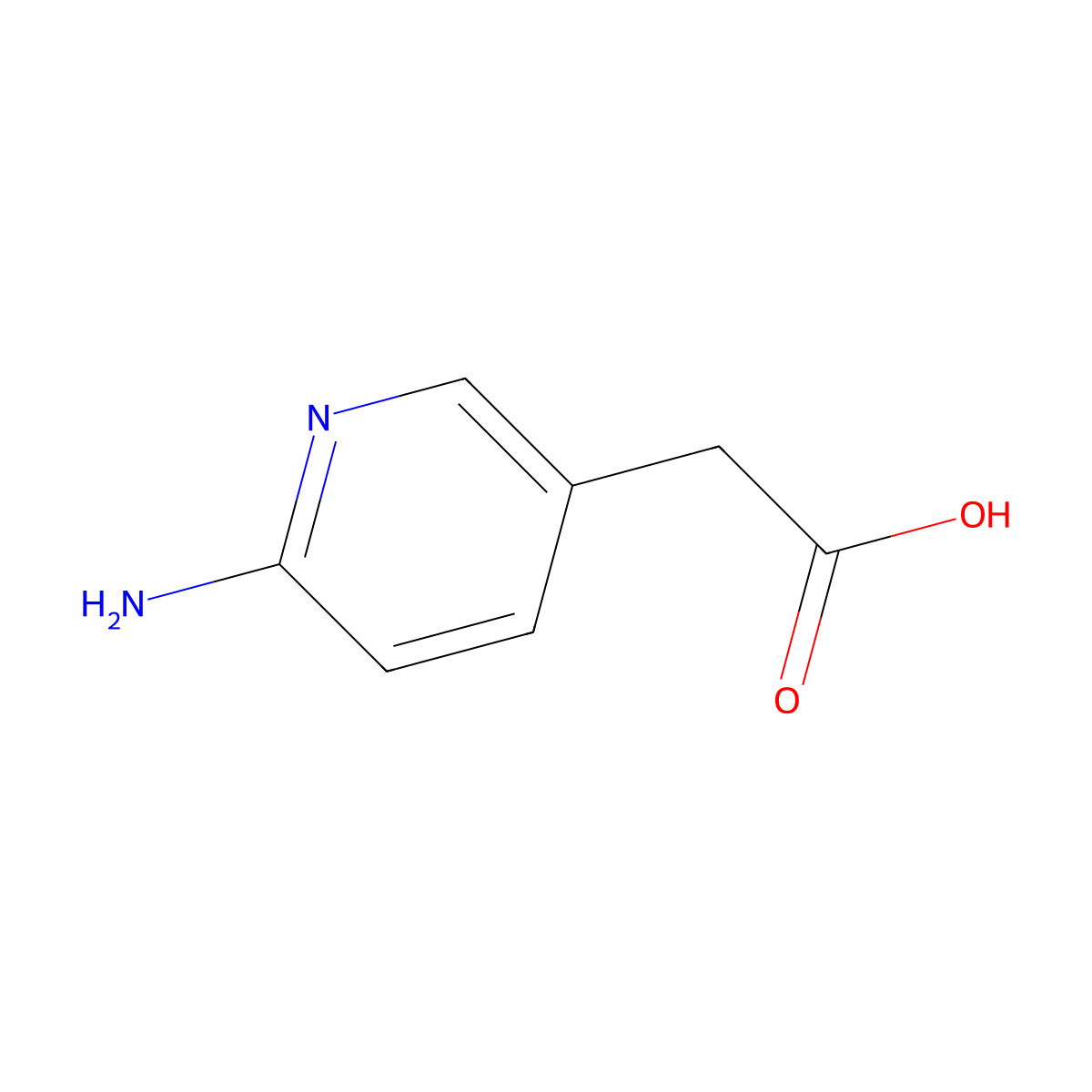 (6-Aminopyridin-3-yl)acetic acid molecular structure, CAS 39658-45-2