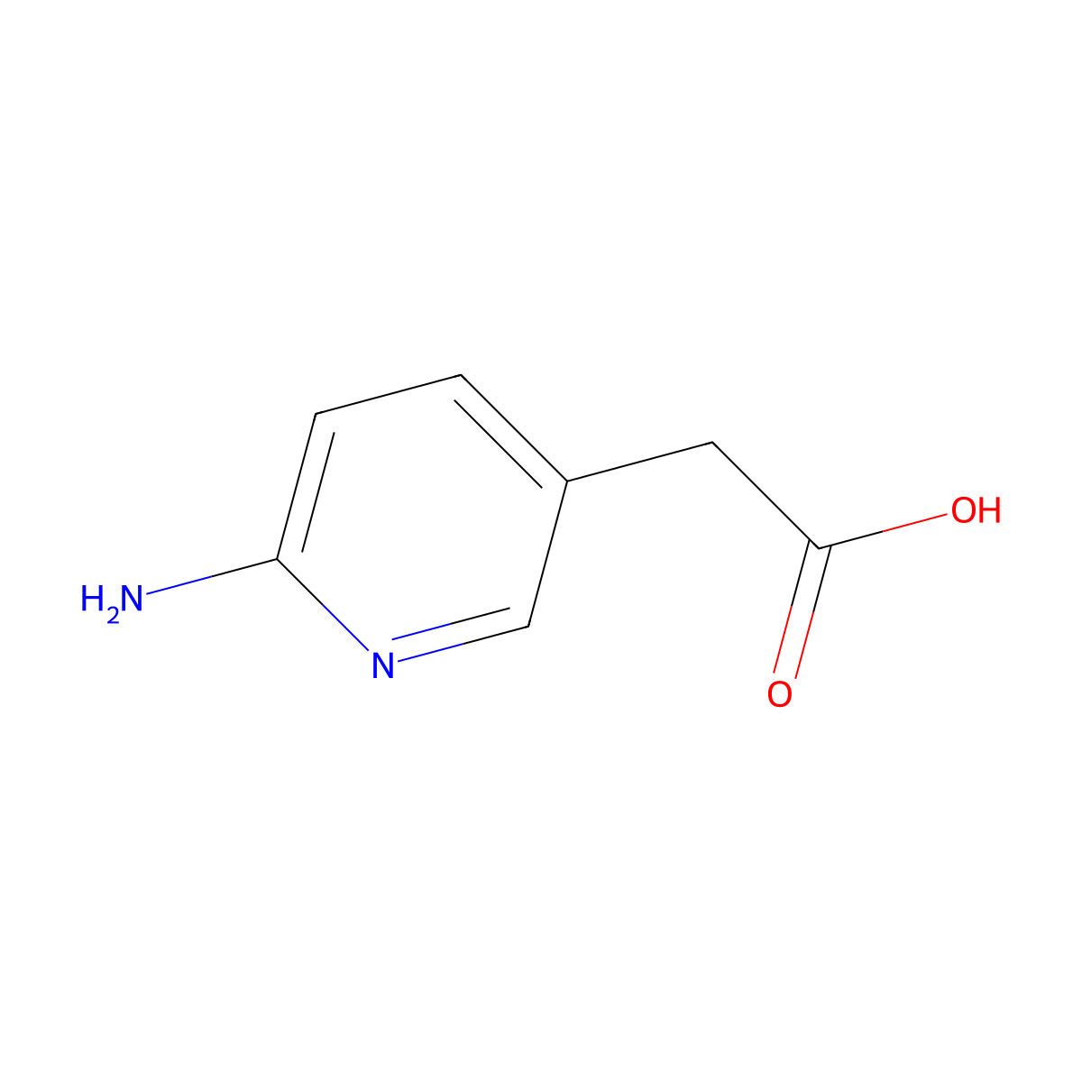 (6-Aminopyridin-3-yl)acetic acid molecular structure, CAS 39658-45-2