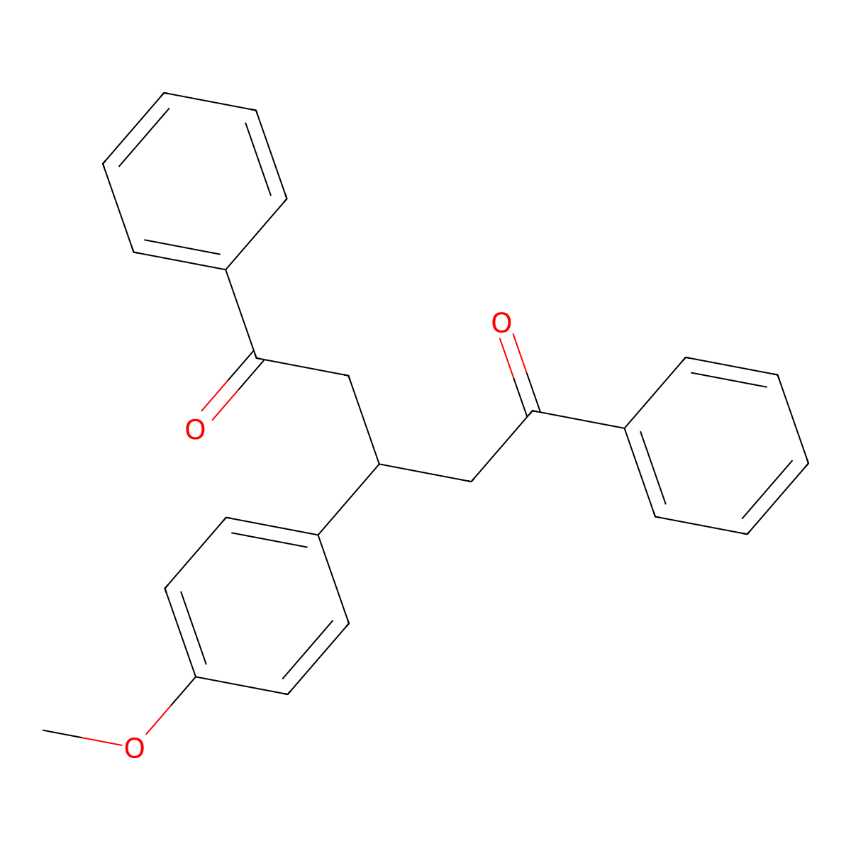 3-(4-Methoxyphenyl)-1,5-diphenylpentane-1,5-dione molecular structure, CAS 39659-76-2