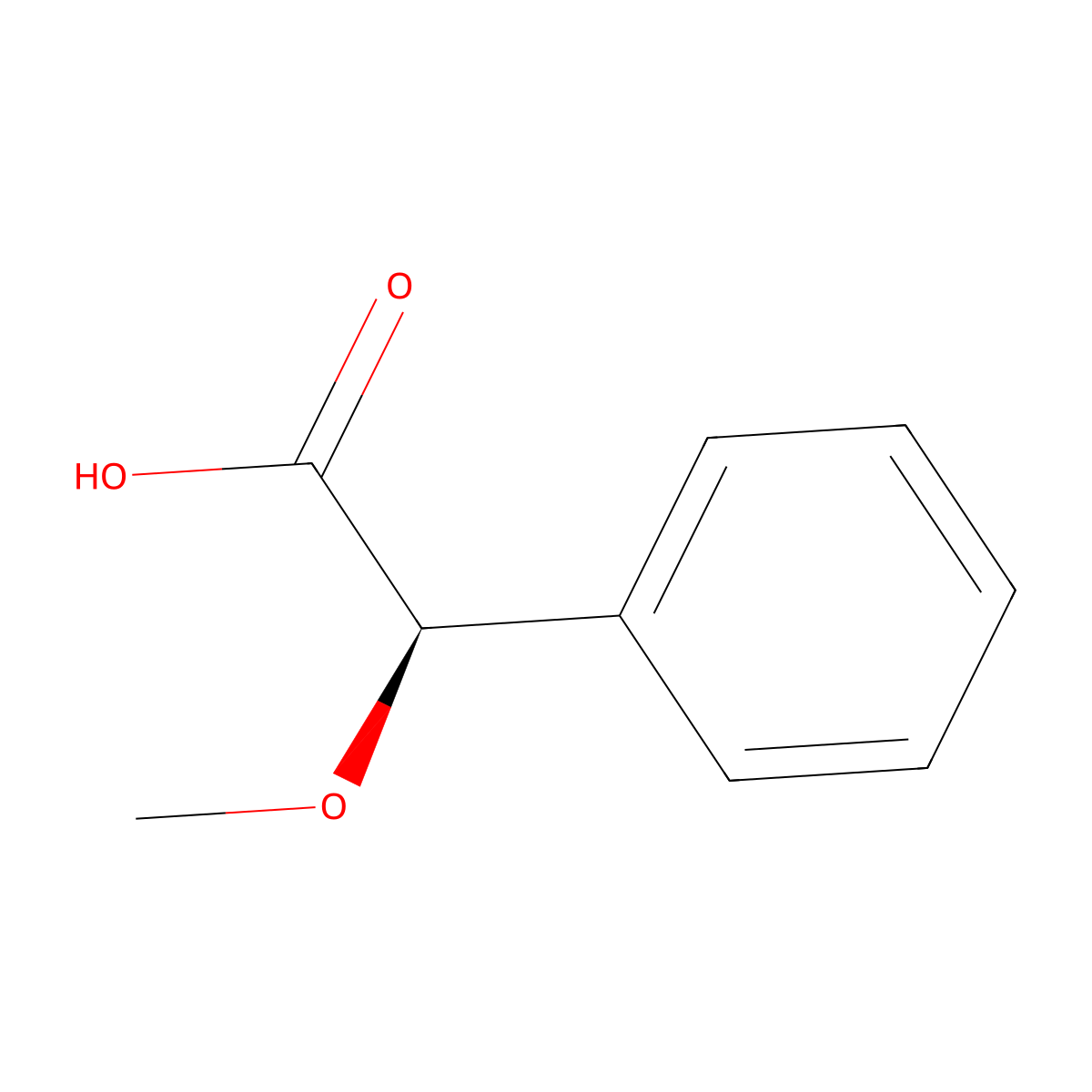(R)-(-)-alpha-methoxyphenylacetic acid molecular structure, CAS 3966-32-3