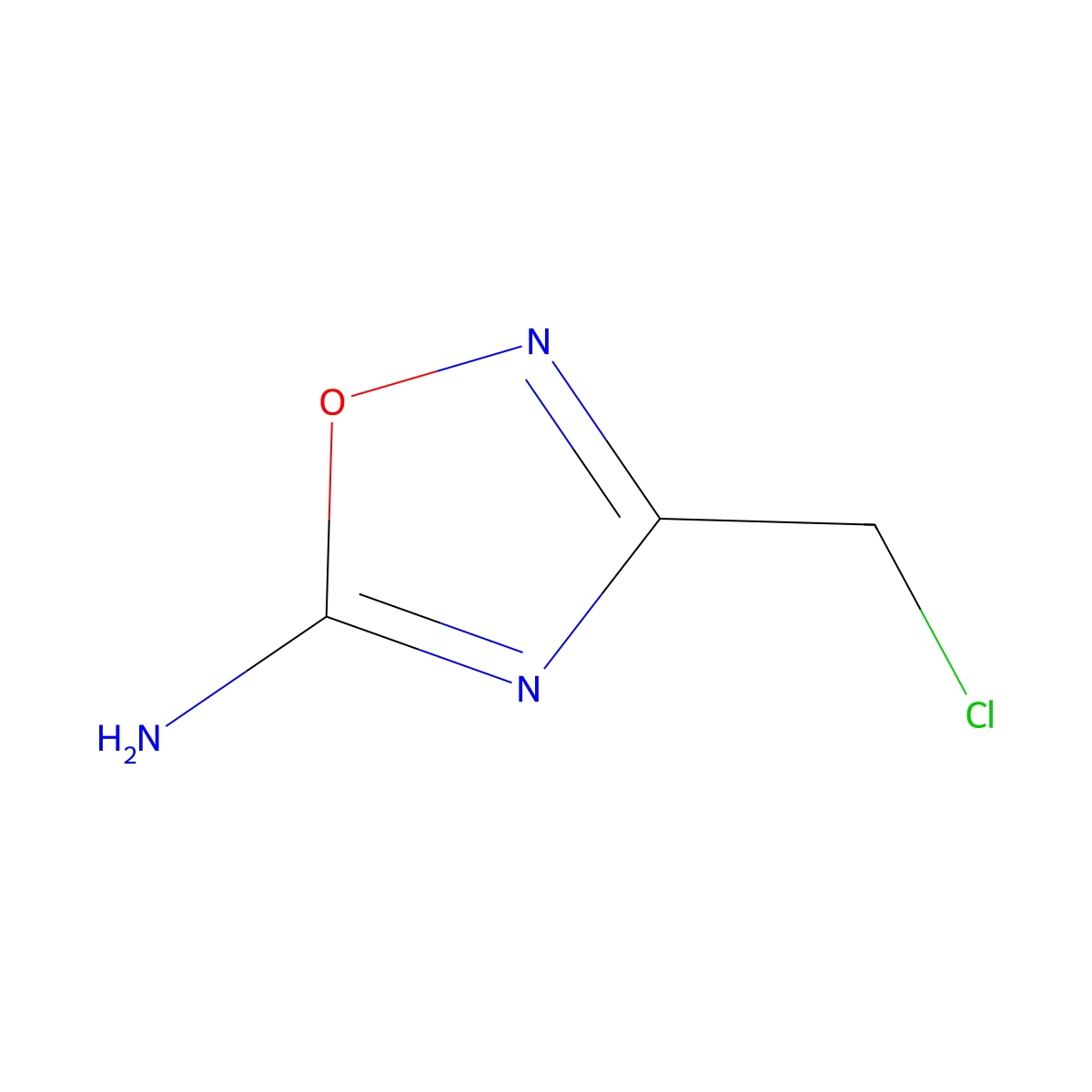 3-(Chloromethyl)-1,2,4-oxadiazol-5-amine molecular structure, CAS 3966-95-8
