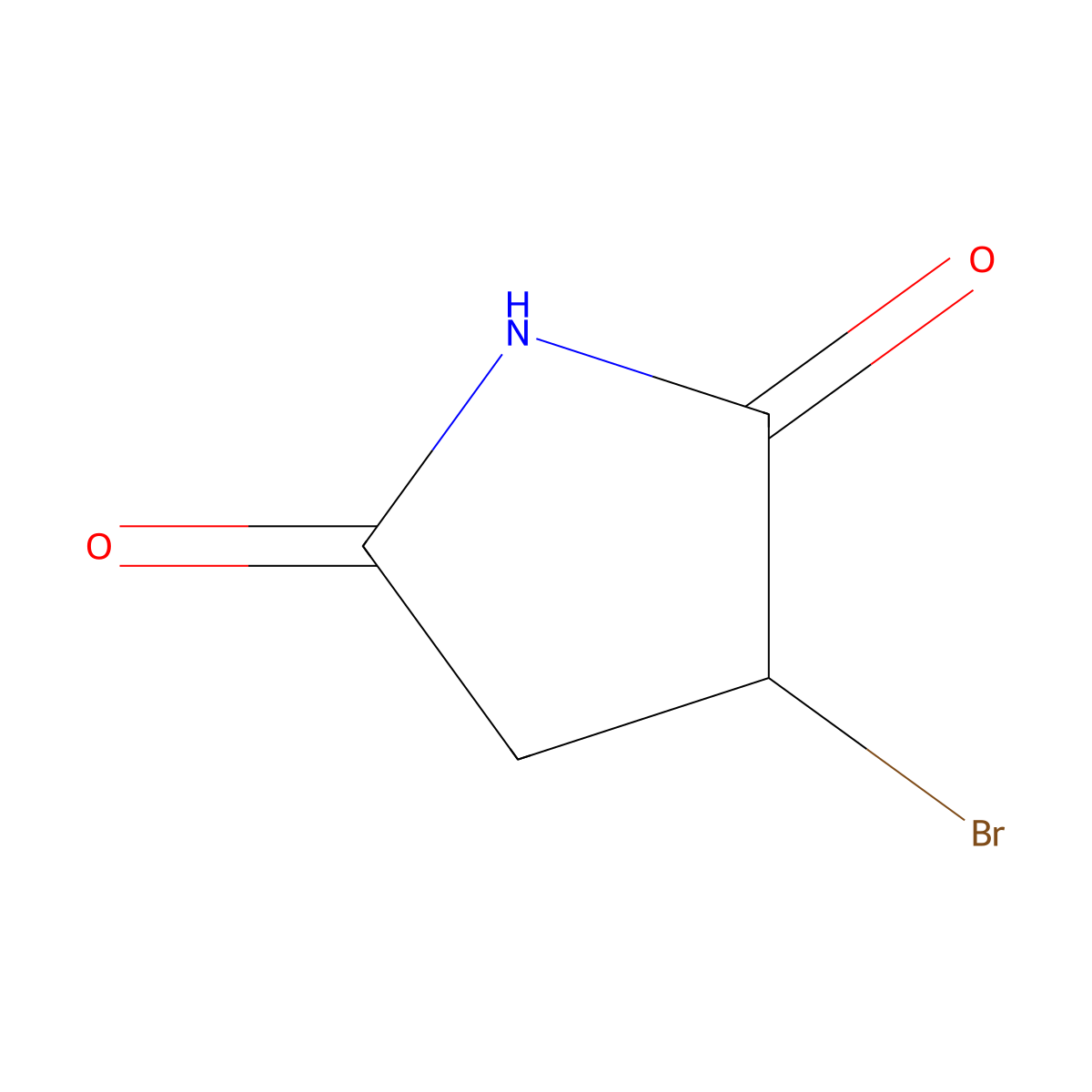 Bromosuccinimide molecular structure, CAS 39660-53-2