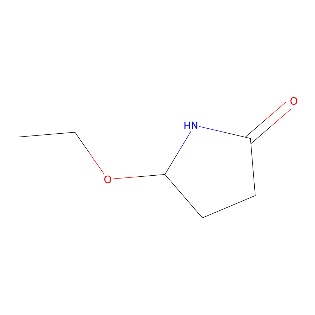 5-Ethoxy-2-pyrrolidinone molecular structure, CAS 39662-63-0