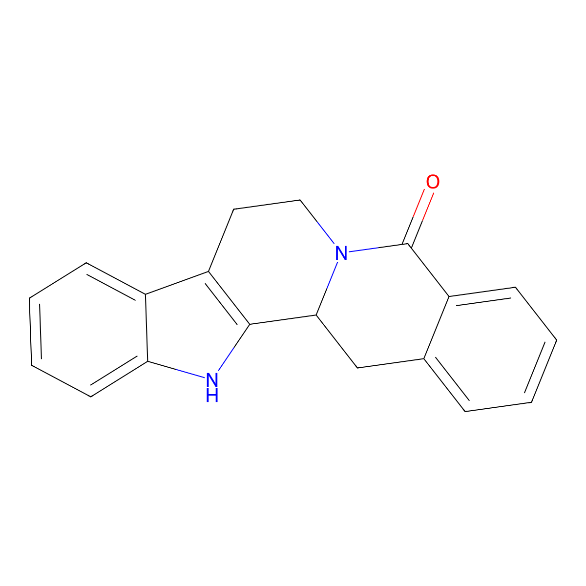 3,11,12,21-tetrahydro-1H-yohimban-14-one molecular structure, CAS 39662-68-5