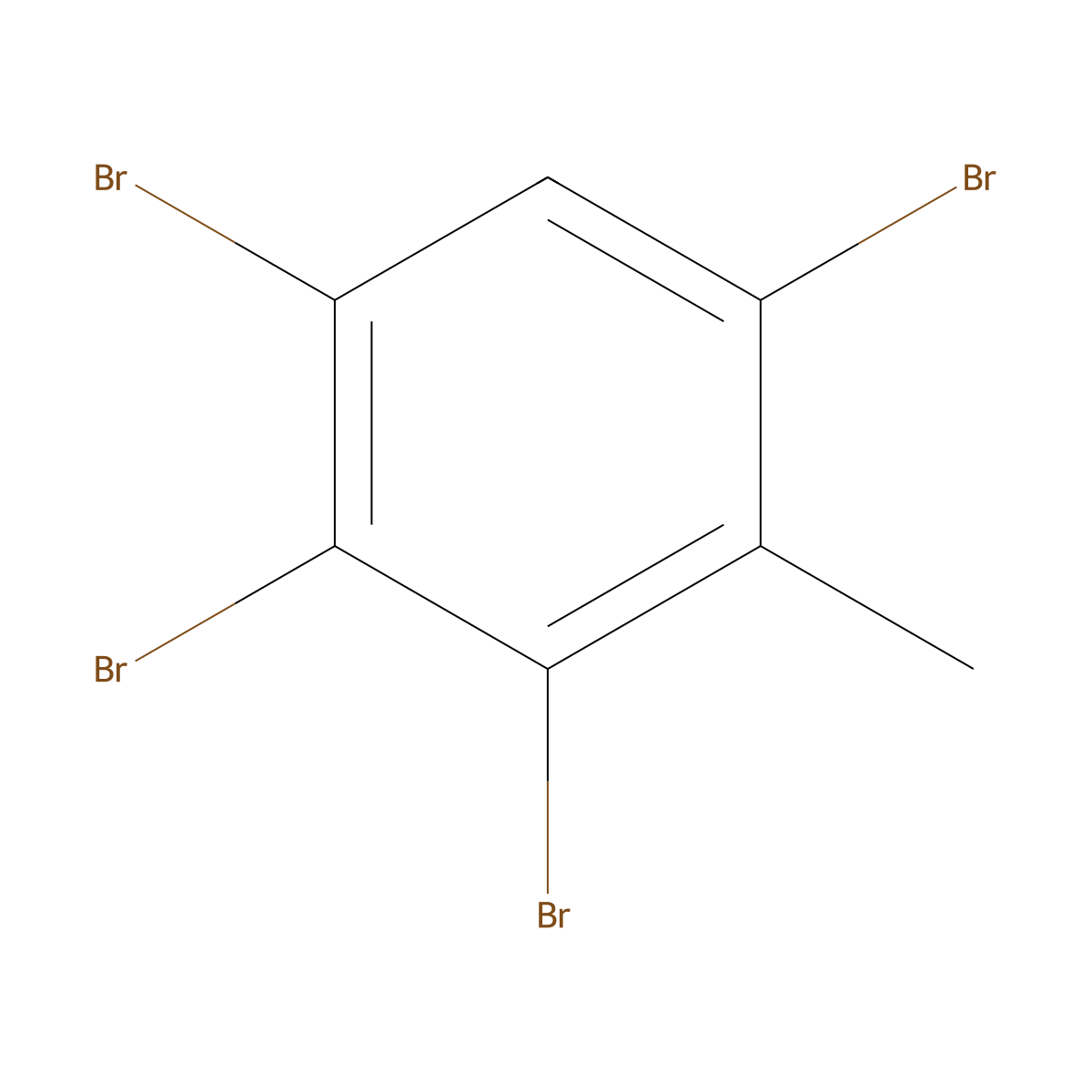 1,2,3,5-Tetrabromo-4-methylbenzene molecular structure, CAS 39664-46-5