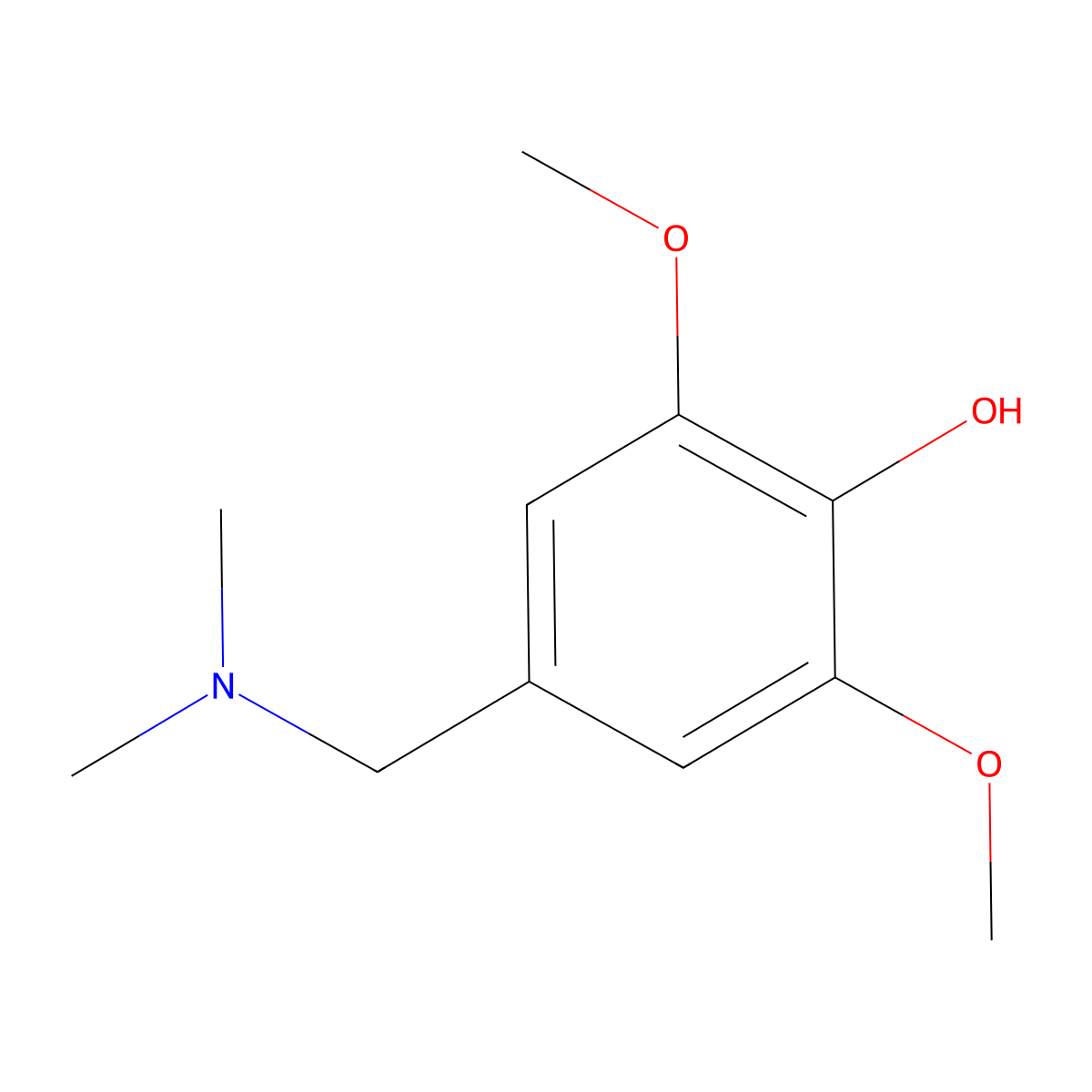 4-((Dimethylamino)methyl)-2,6-dimethoxyphenol molecular structure, CAS 39667-14-6