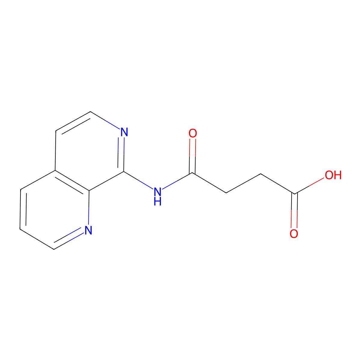 4-(1,7-Naphthyridin-8-ylamino)-4-oxobutanoic acid molecular structure, CAS 396682-90-9