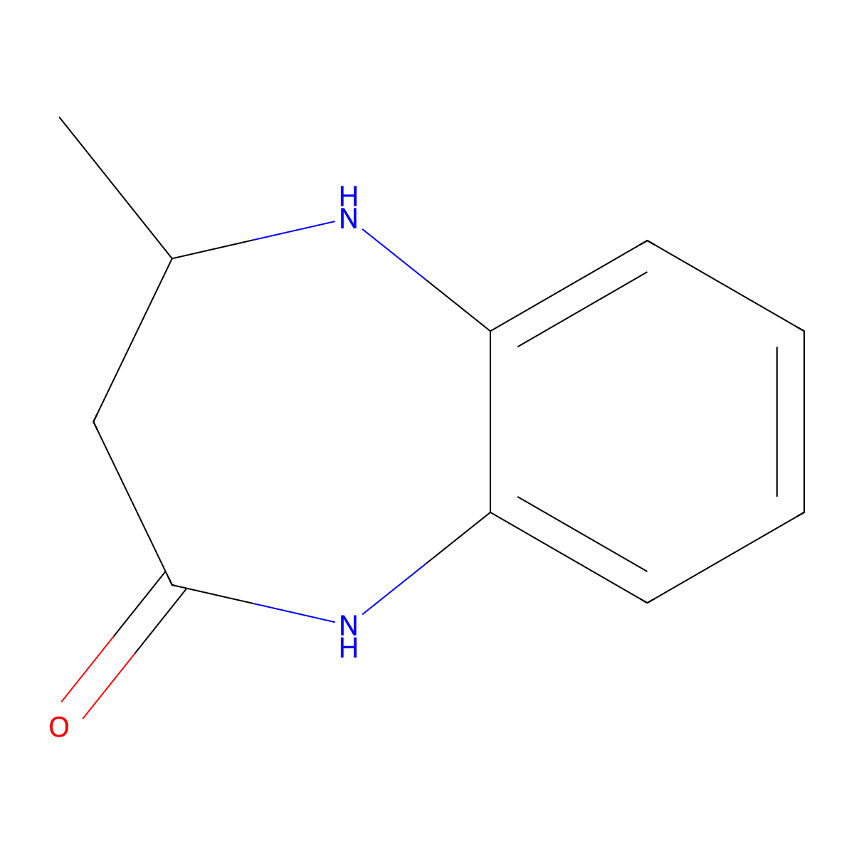 1H-1,5-Benzodiazepin-2-one, 2,3,4,5-tetrahydro-4-methyl- molecular structure, CAS 3967-01-9