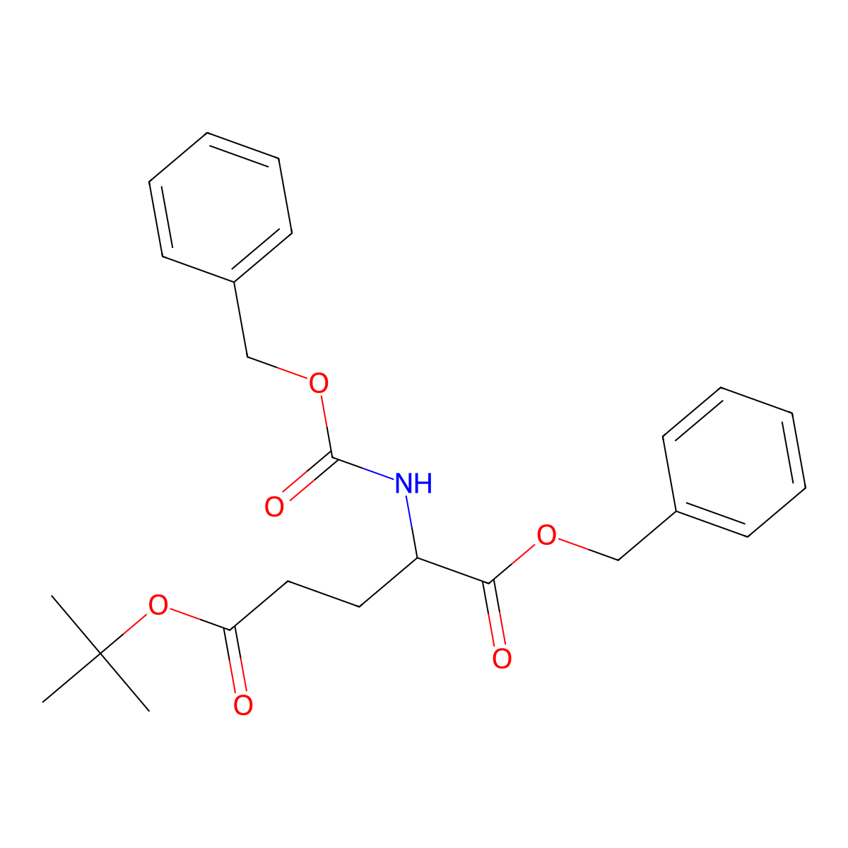 (S)-1-Benzyl 5-tert-butyl 2-(((benzyloxy)carbonyl)amino)pentanedioate molecular structure, CAS 3967-18-8