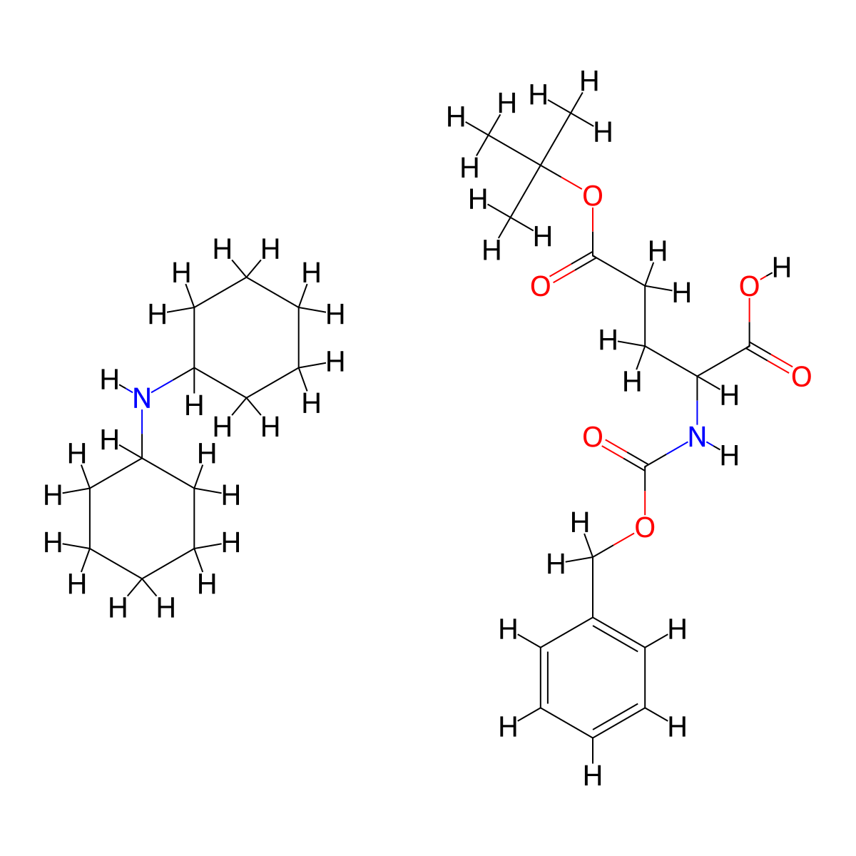 Z-Glu(OtBu)-OH.DCHA molecular structure, CAS 3967-21-3