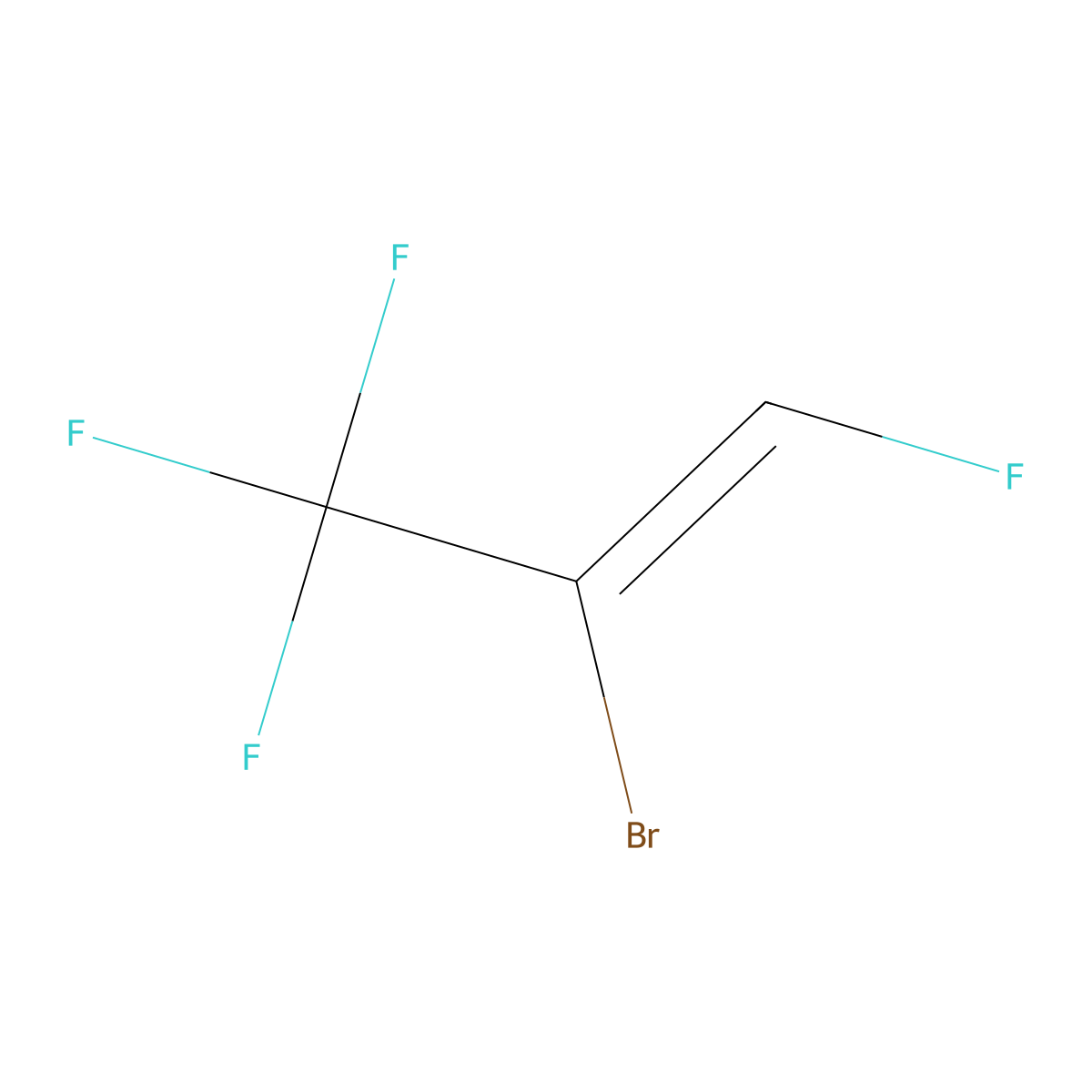 (1Z)-2-bromo-1,3,3,3-tetrafluoroprop-1-ene molecular structure, CAS 396716-43-1