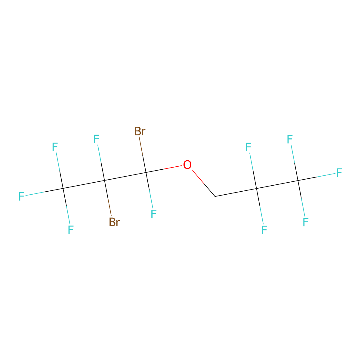 1,2-Dibromo-1,2,3,3,3-pentafluoro-1-(2,2,3,3,3-pentafluoropropoxy)propane molecular structure, CAS 396716-50-0