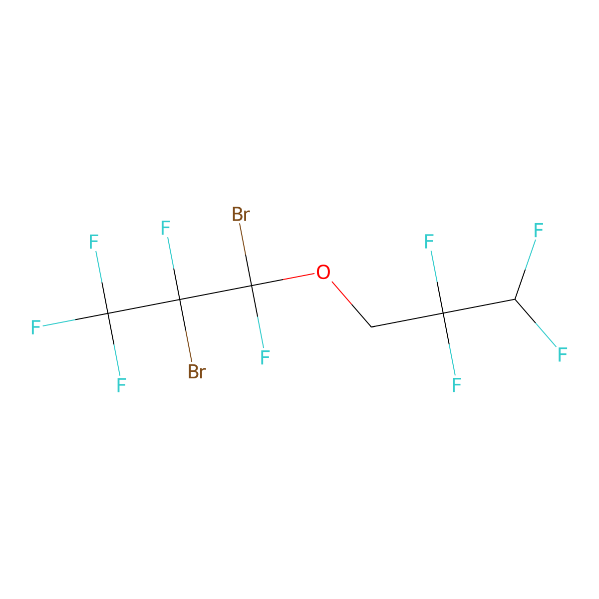 1,2-Dibromo-1,2,3,3,3-pentafluoro-1-(2,2,3,3-tetrafluoropropoxy)propane molecular structure, CAS 396716-51-1