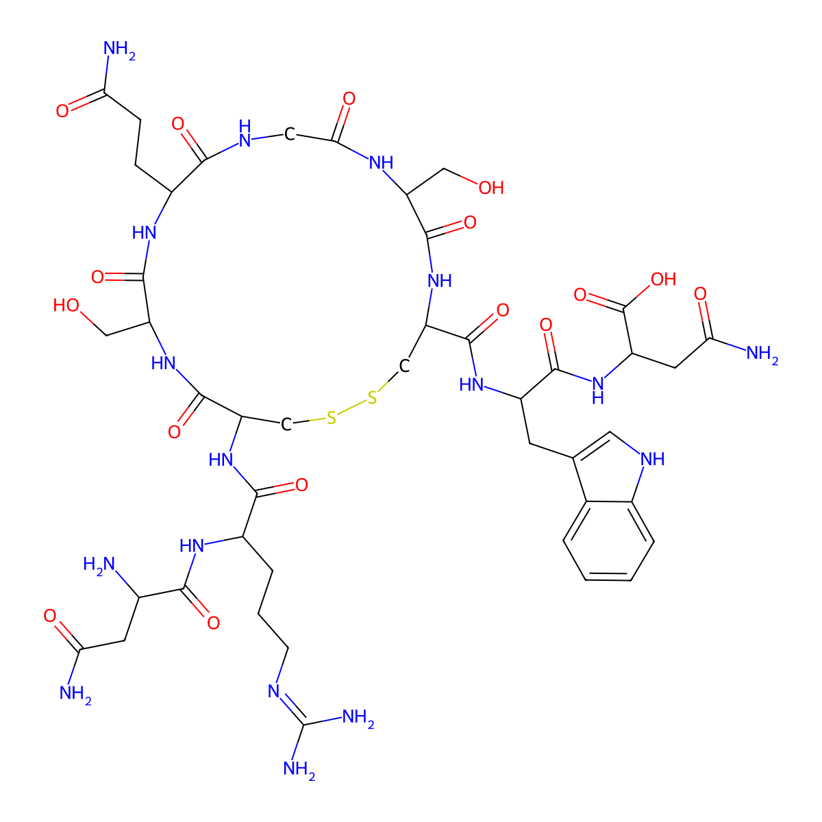 H-Asn-Arg-Cys-Ser-Gln-Gly-Ser-Cys-Trp-Asn-OH molecular structure, CAS 396717-30-9