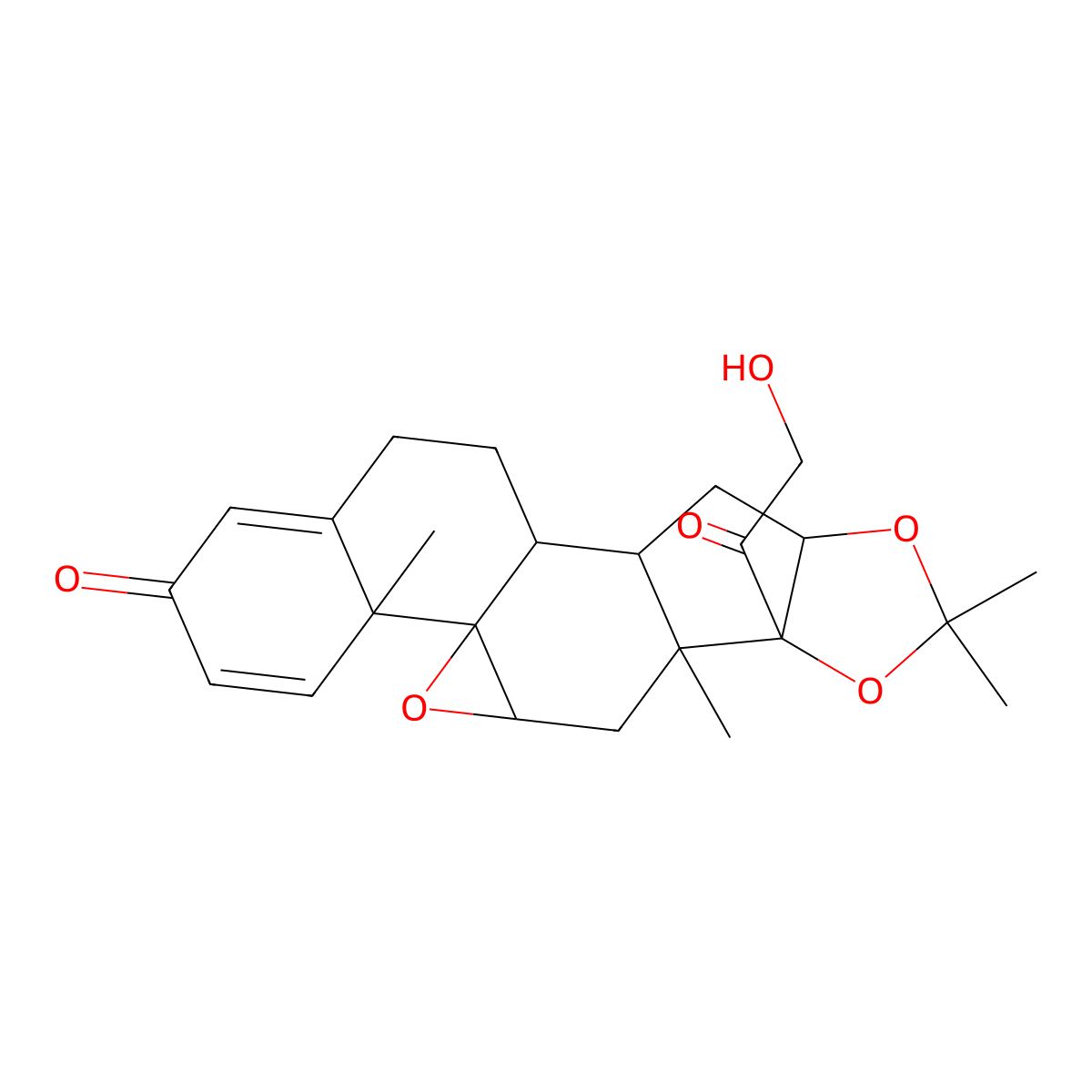 9-Desfluoro-9(11)-epoxy Triamcinolone Acetonide molecular structure, CAS 39672-75-8