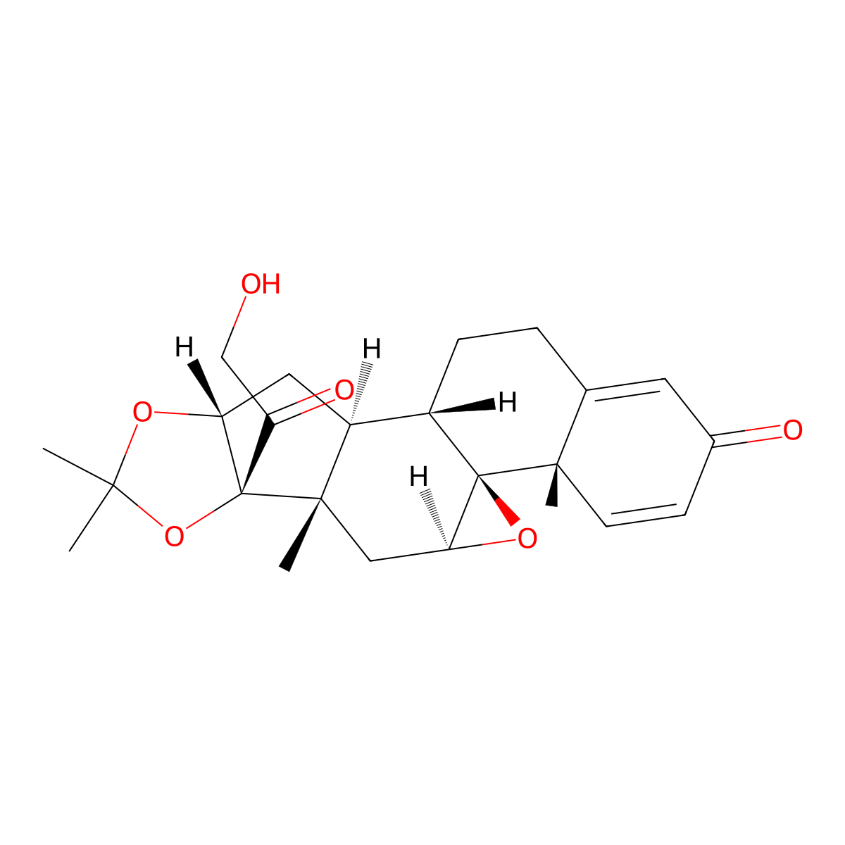 9-Desfluoro-9(11)-epoxy Triamcinolone Acetonide molecular structure, CAS 39672-75-8
