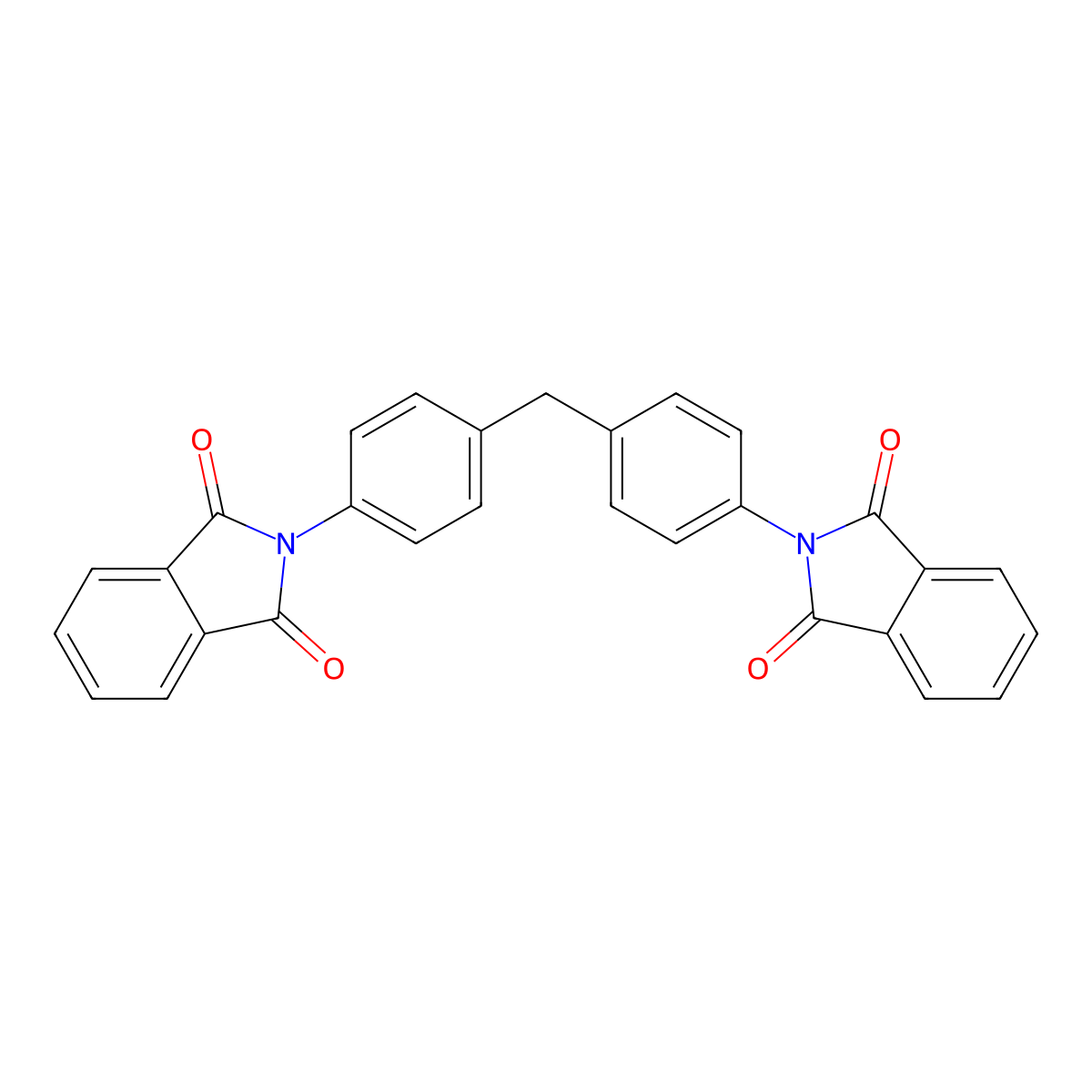 N,N'-(Methylenedi-p-phenylene)diphthalimide molecular structure, CAS 39673-98-8