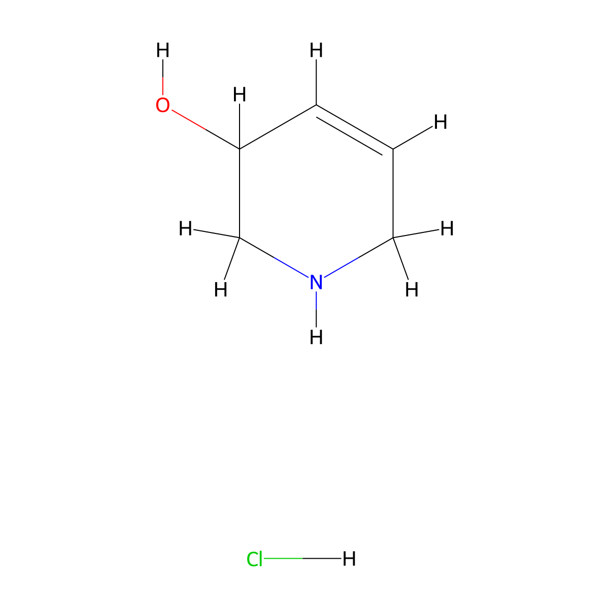 1,2,3,6-Tetrahydropyridin-3-ol hydrochloride molecular structure, CAS 396730-55-5