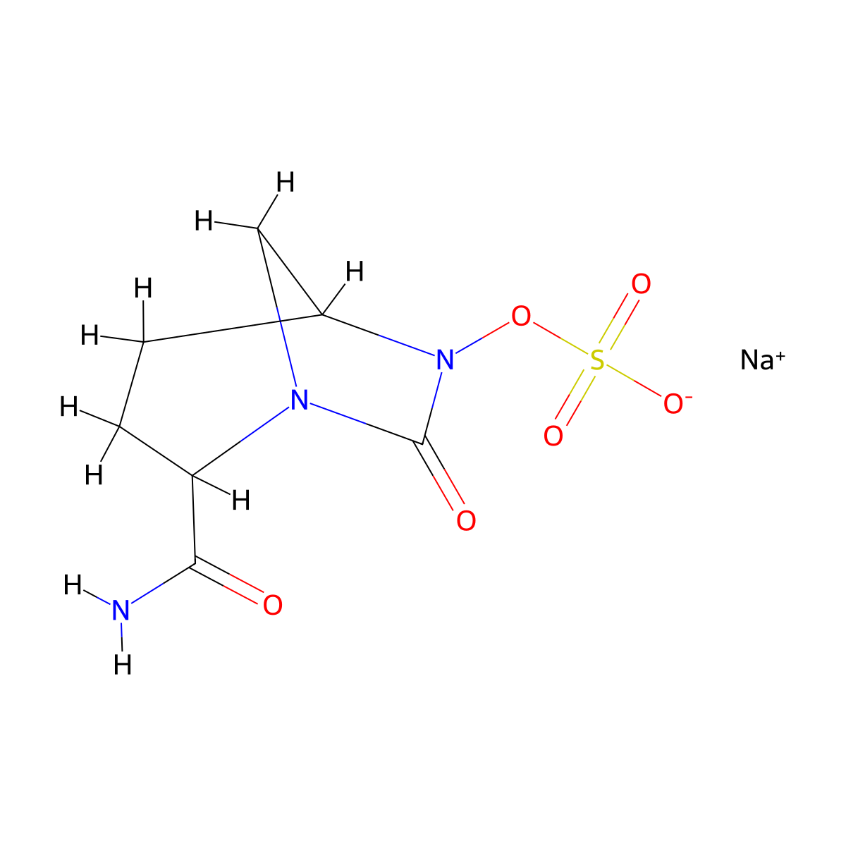 ent-AvibactamSodiumSalt molecular structure, CAS 396731-20-7