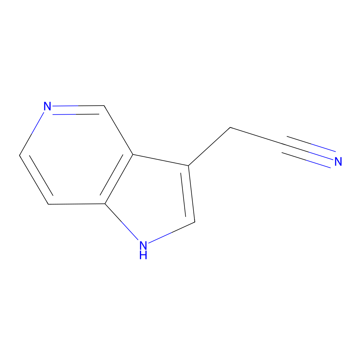 2-(1H-Pyrrolo[3,2-c]pyridin-3-yl)acetonitrile molecular structure, CAS 39676-14-7