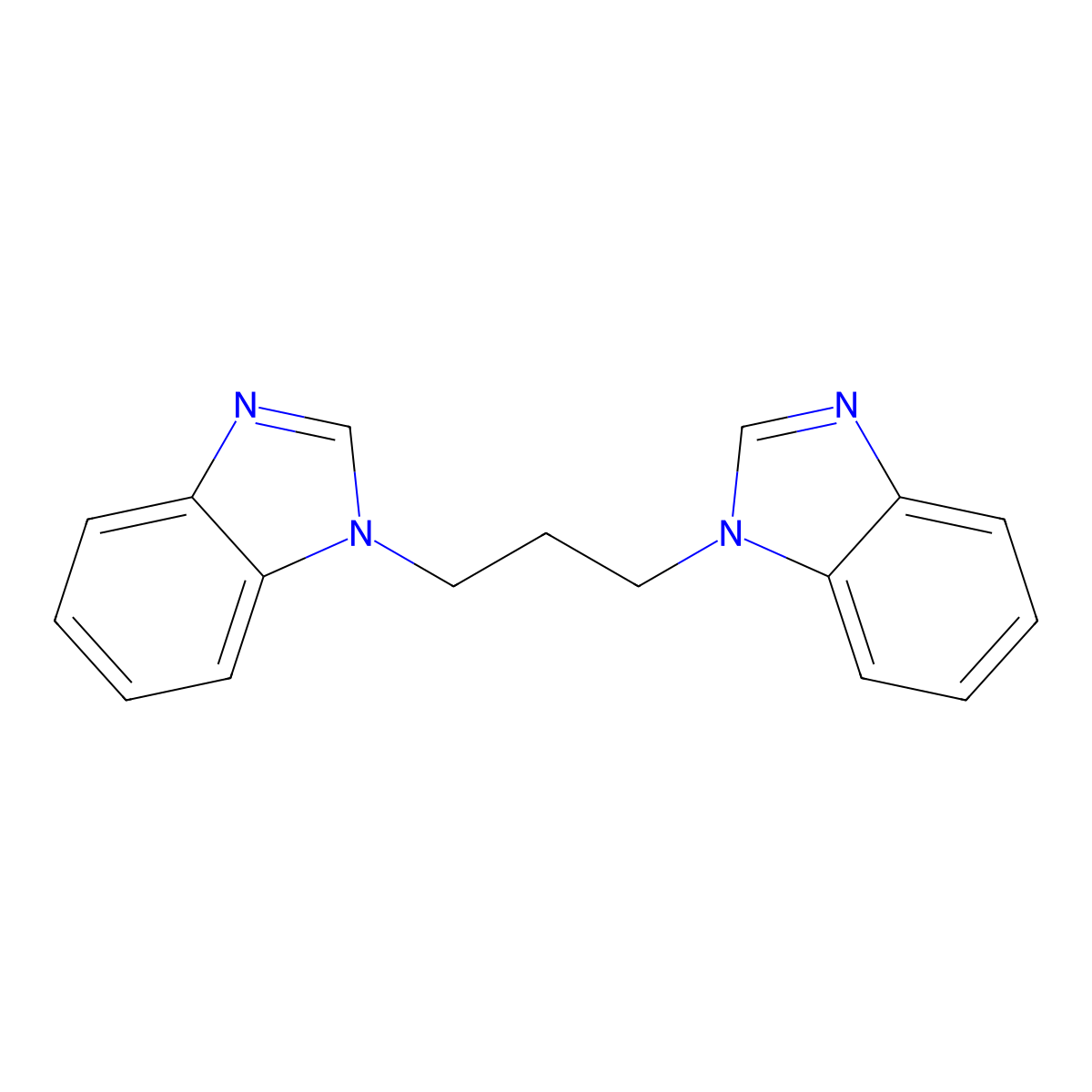 1,1'-(1,3-Propanediyl)bis[1H-benzimidazole] molecular structure, CAS 39677-02-6
