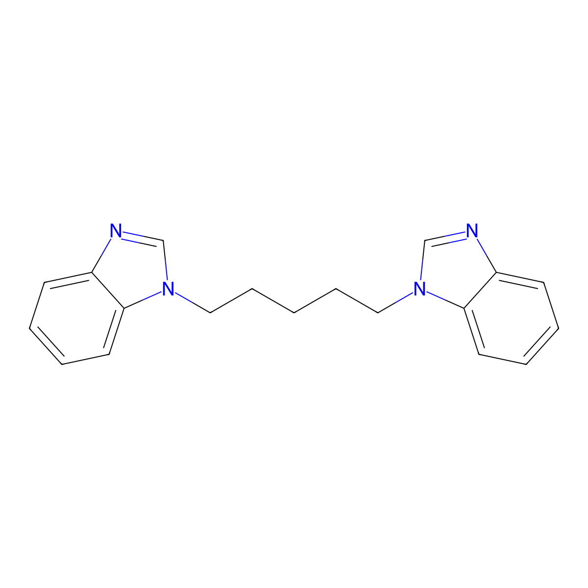 1,1'-(1,5-Pentanediyl)bis[1H-benzimidazole] molecular structure, CAS 39677-04-8