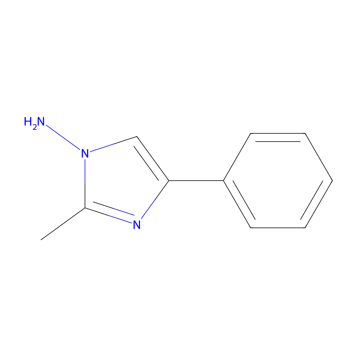 2-Methyl-4-phenyl-1H-imidazol-1-amine molecular structure, CAS 39678-35-8